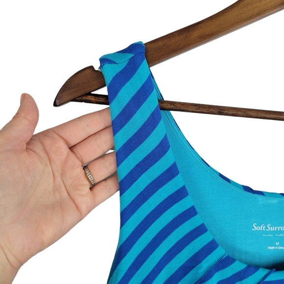 Soft Surroundings layered striped dress size M - Picture 5 of 12